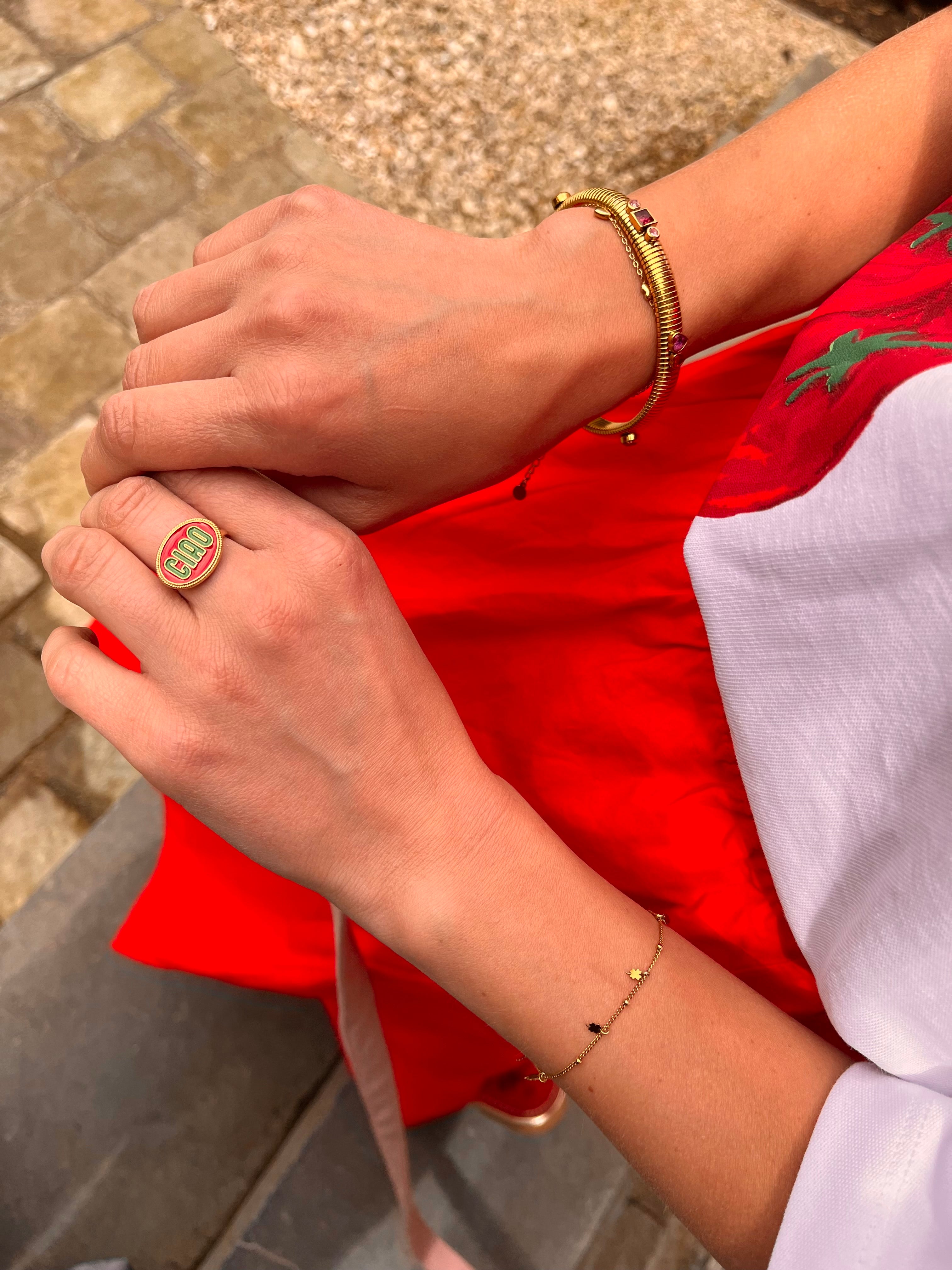 Ciao rode ring - My Jewellery