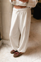 Pantalon de jogging Everly gris chiné clair - Les Jumelles