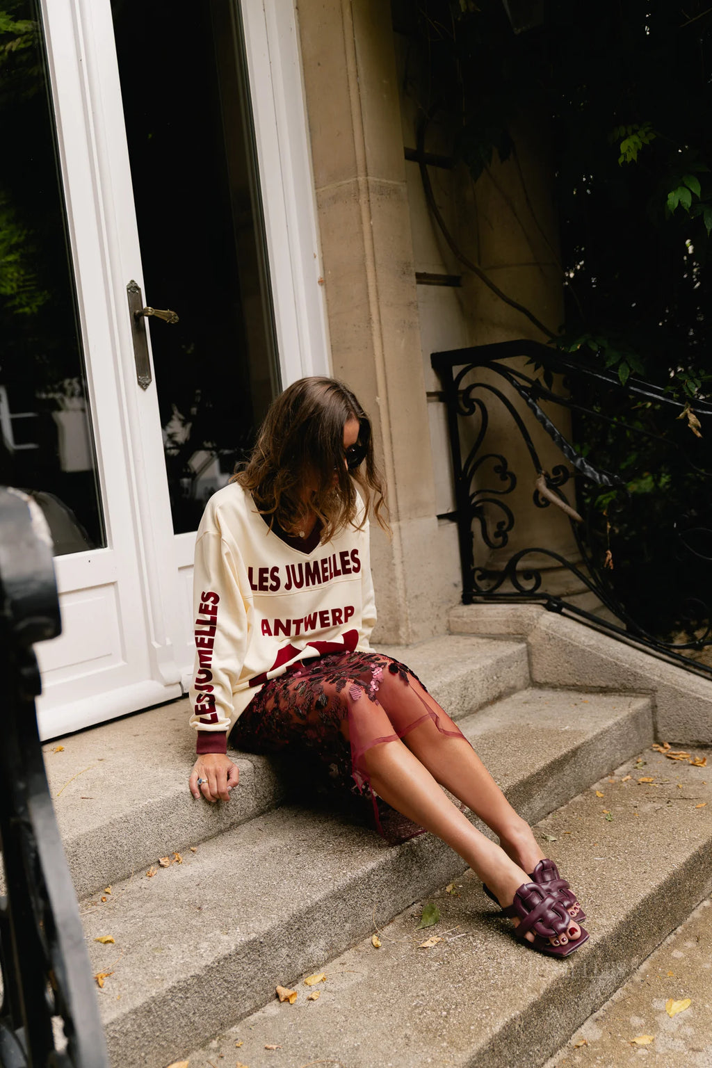 Jupe Cleo bordeaux - Les Jumelles