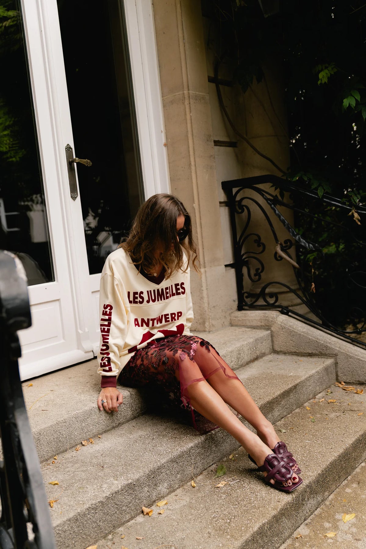 Jupe Cleo bordeaux - Les Jumelles