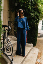 Chemise en jean Ruby bleu marine délavé - Les Jumelles