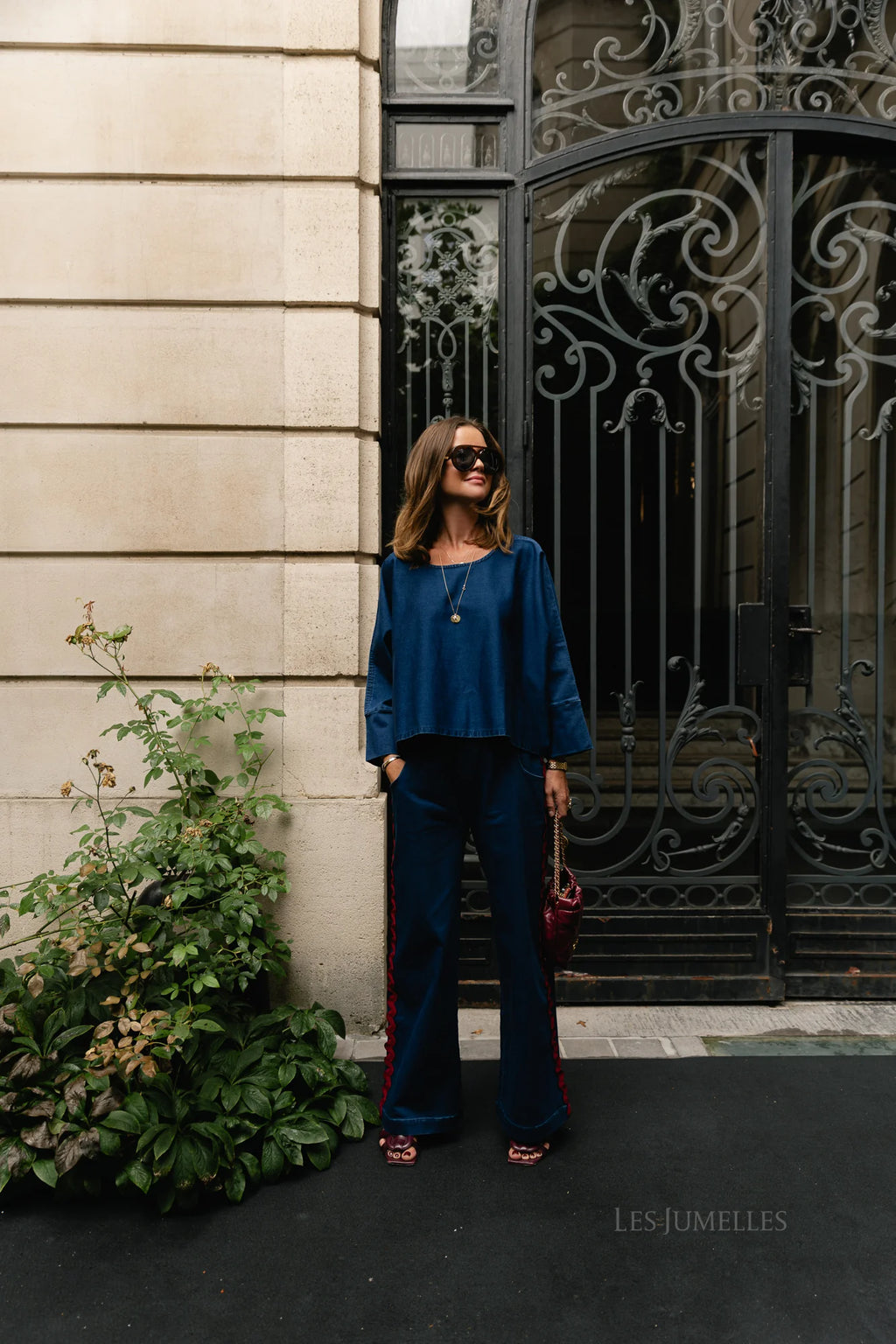 Jean Gemma bleu marine délavé - Les Jumelles