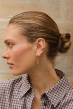 Magical driedubbele ear cuff met strass - My Jewellery