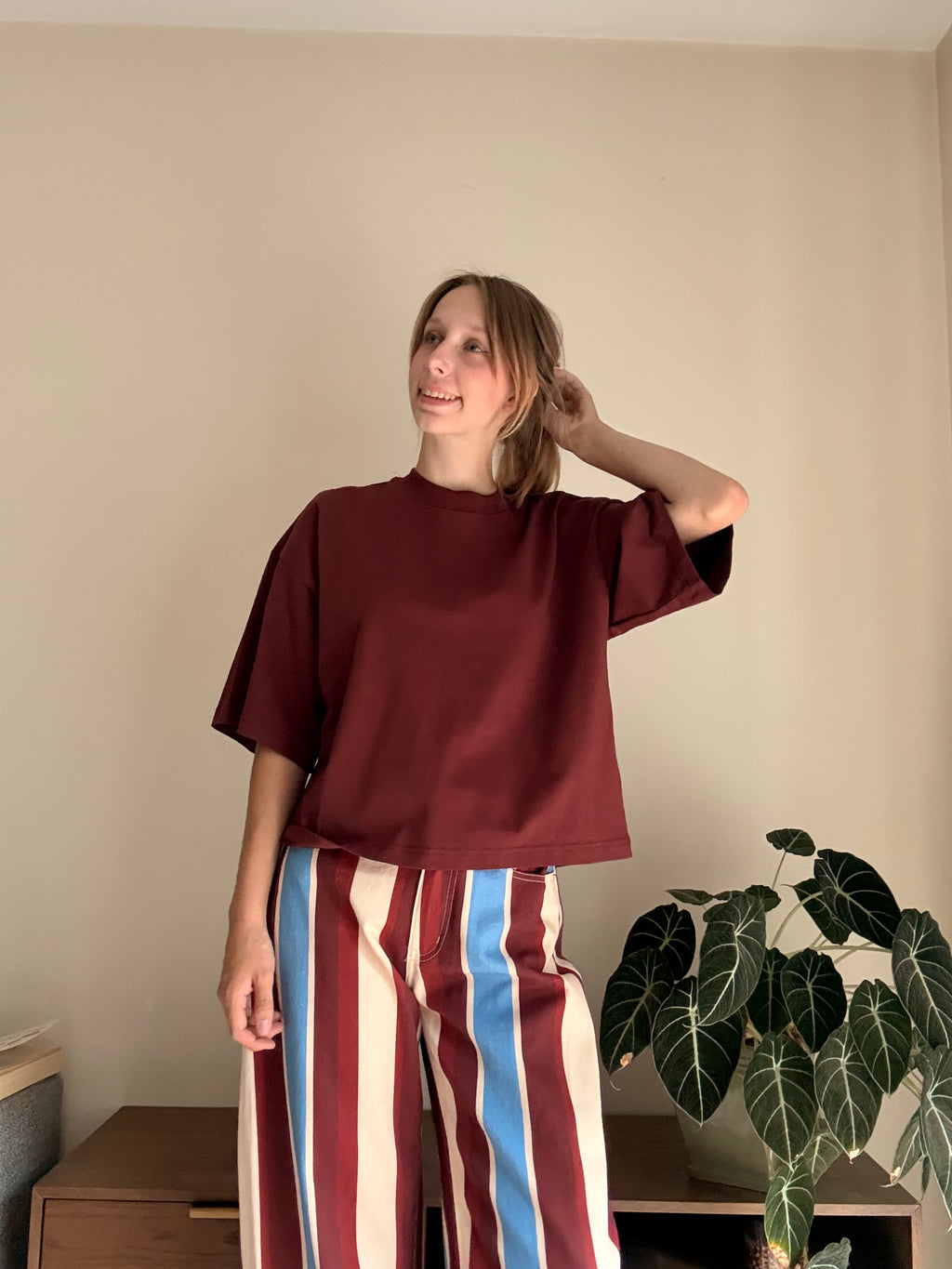 Tiara t-shirt new dark bordeaux - Les Soeurs