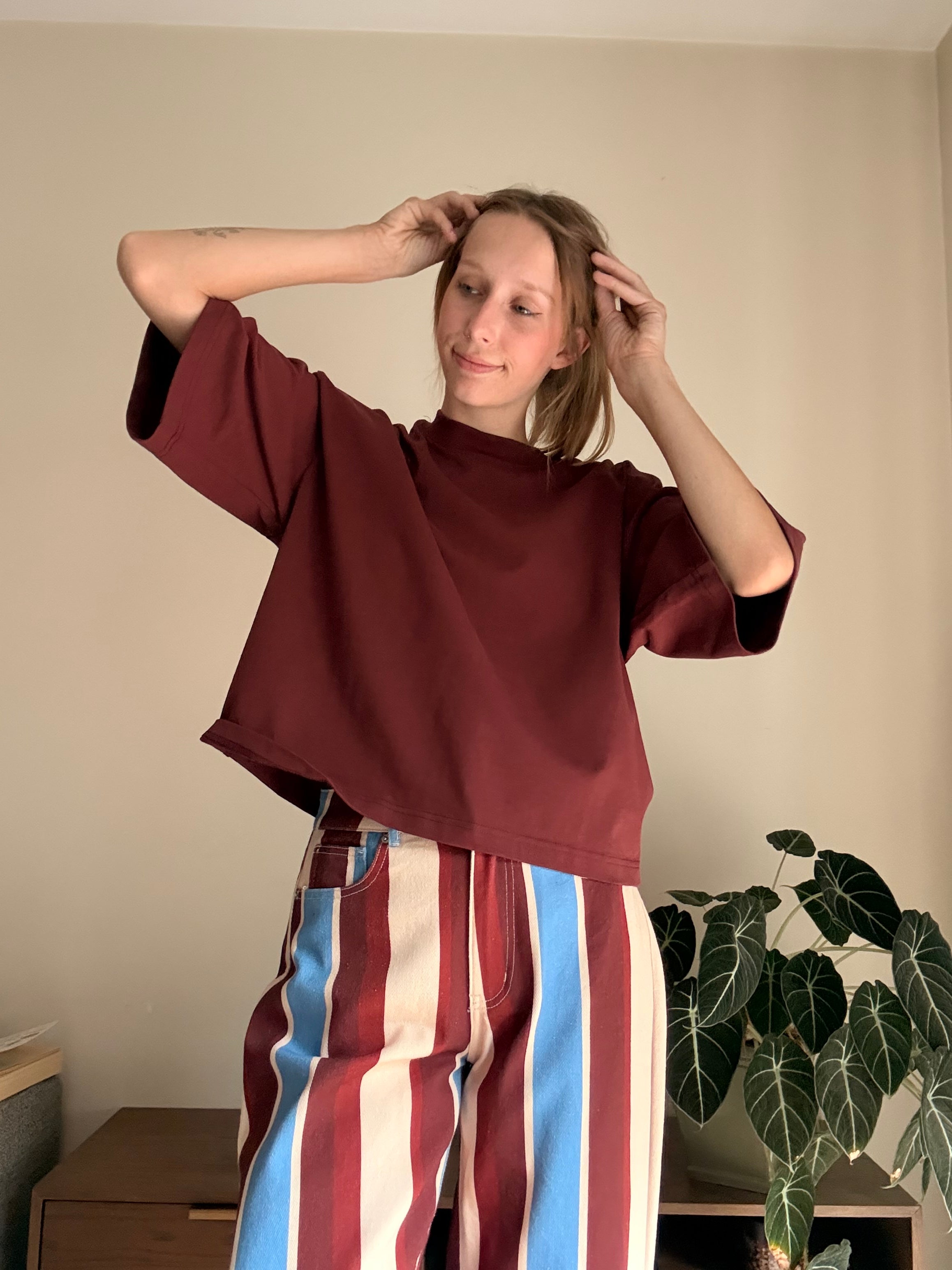 Tiara t-shirt new dark bordeaux - Les Soeurs