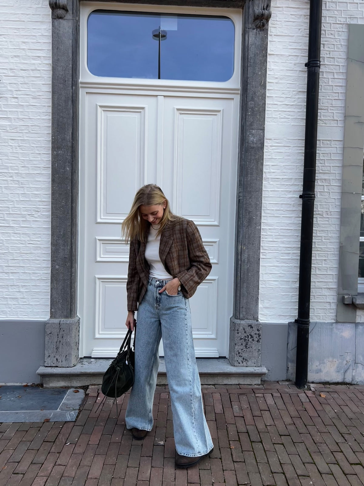 Vivien boxy blazer check - Les Soeurs