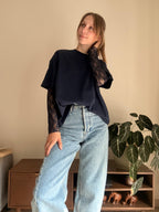 Meryl jeans mid blue - Les Soeurs