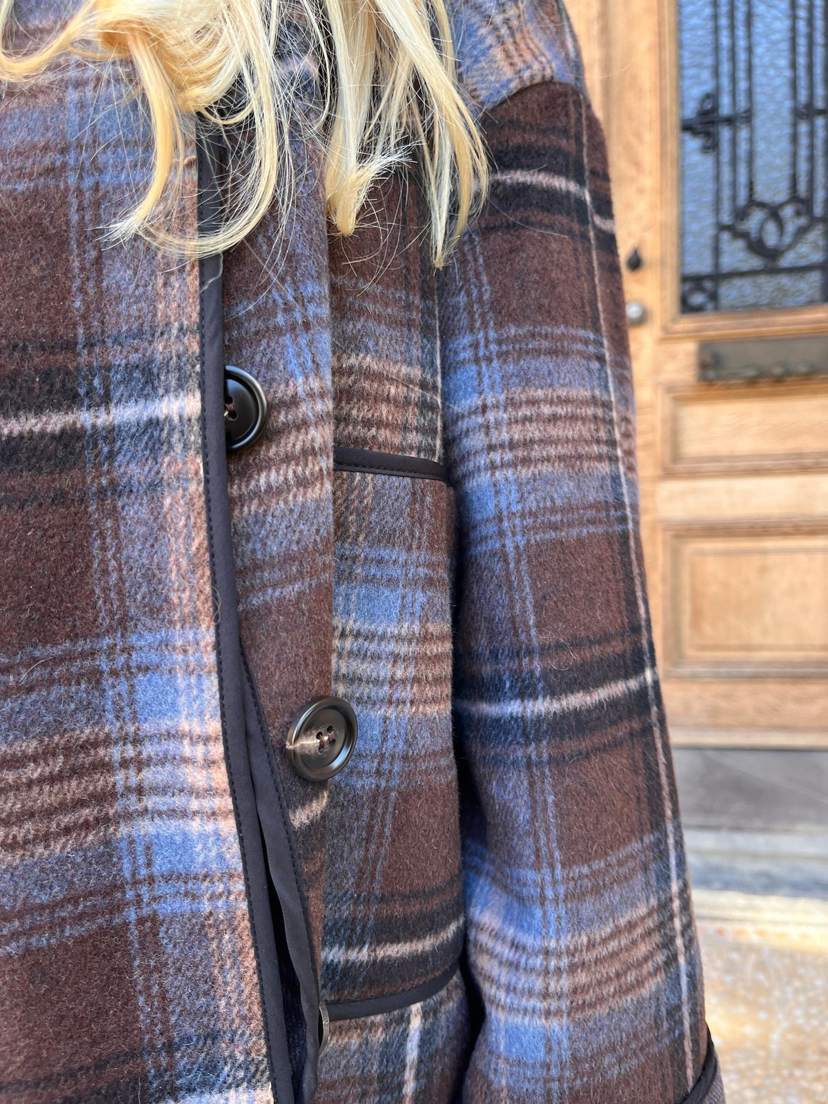 Yascalino scarf jacket geruit - YAS