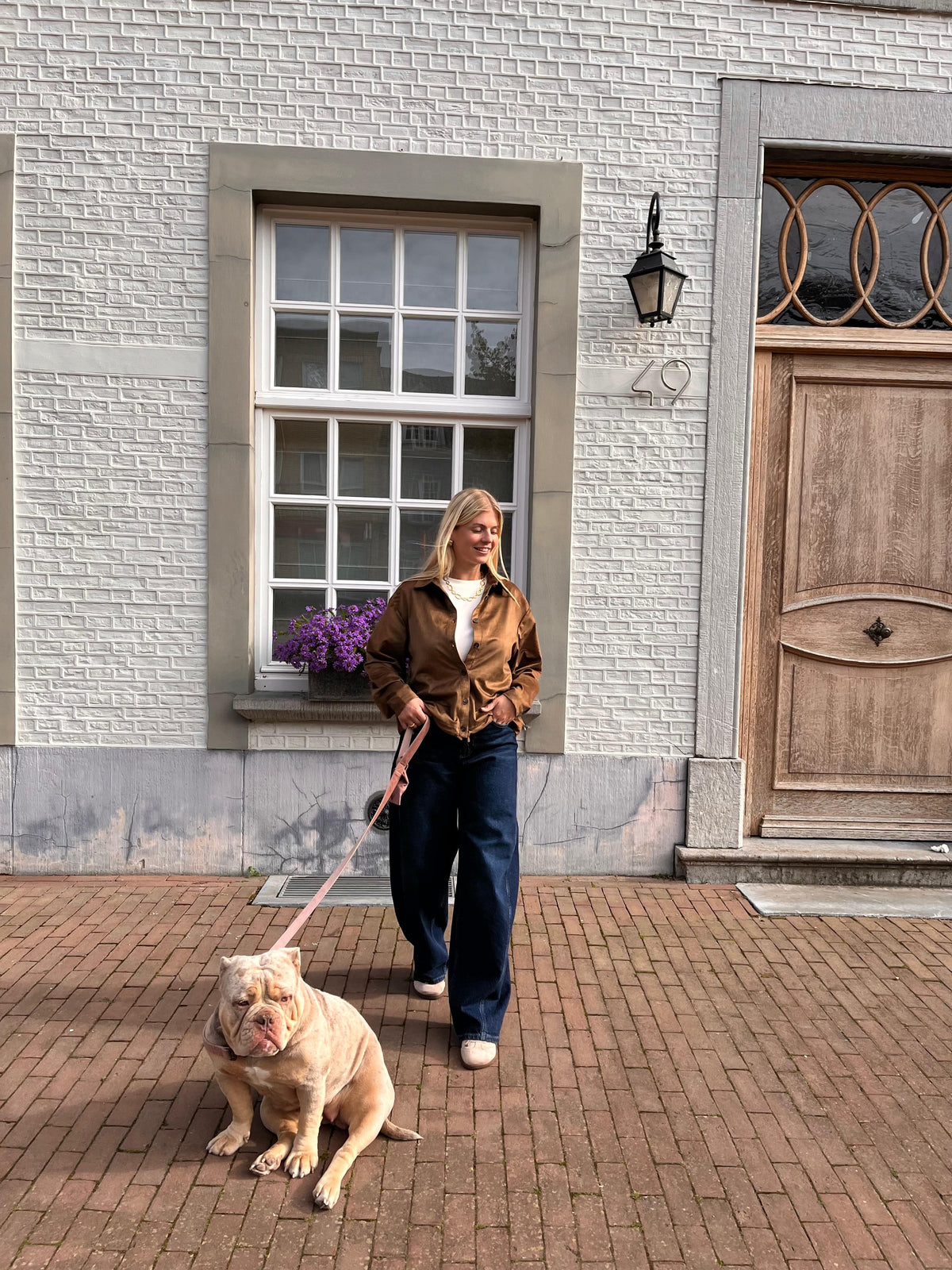 Cato suedelook blouse  camel - Jansen