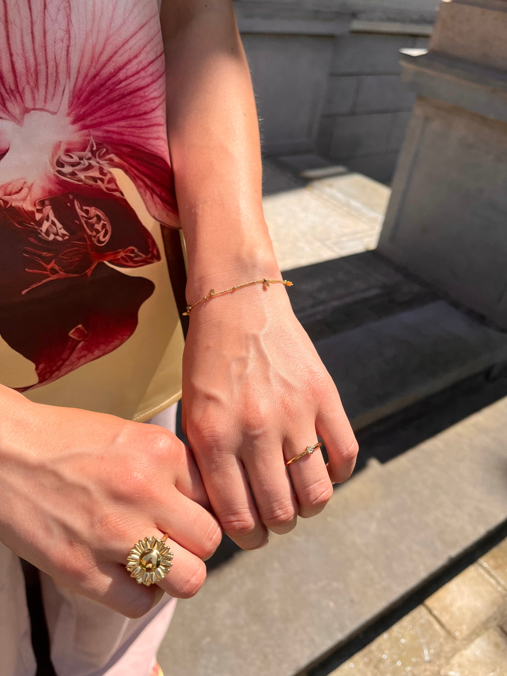 Ciao ring met zonnebloem - My Jewellery