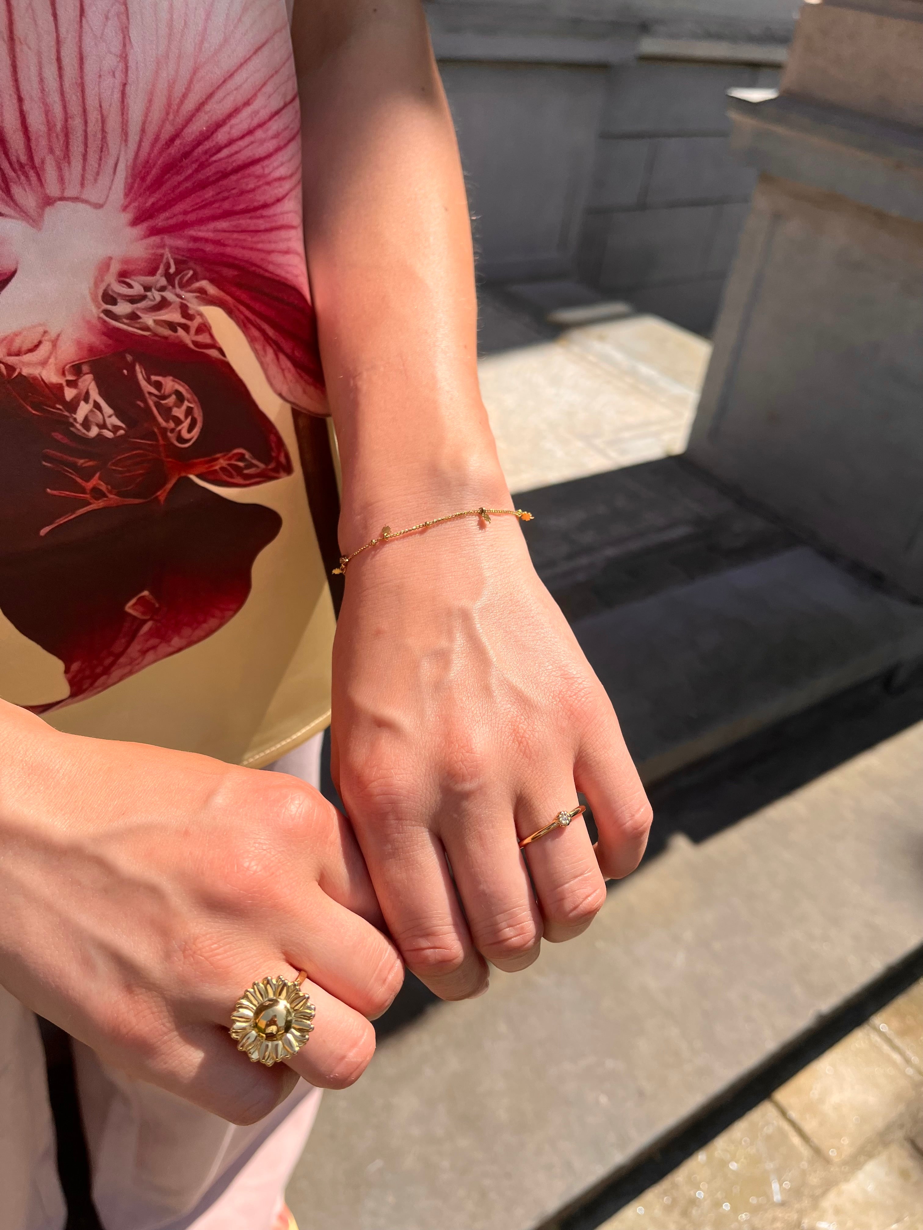 Ciao ring met zonnebloem