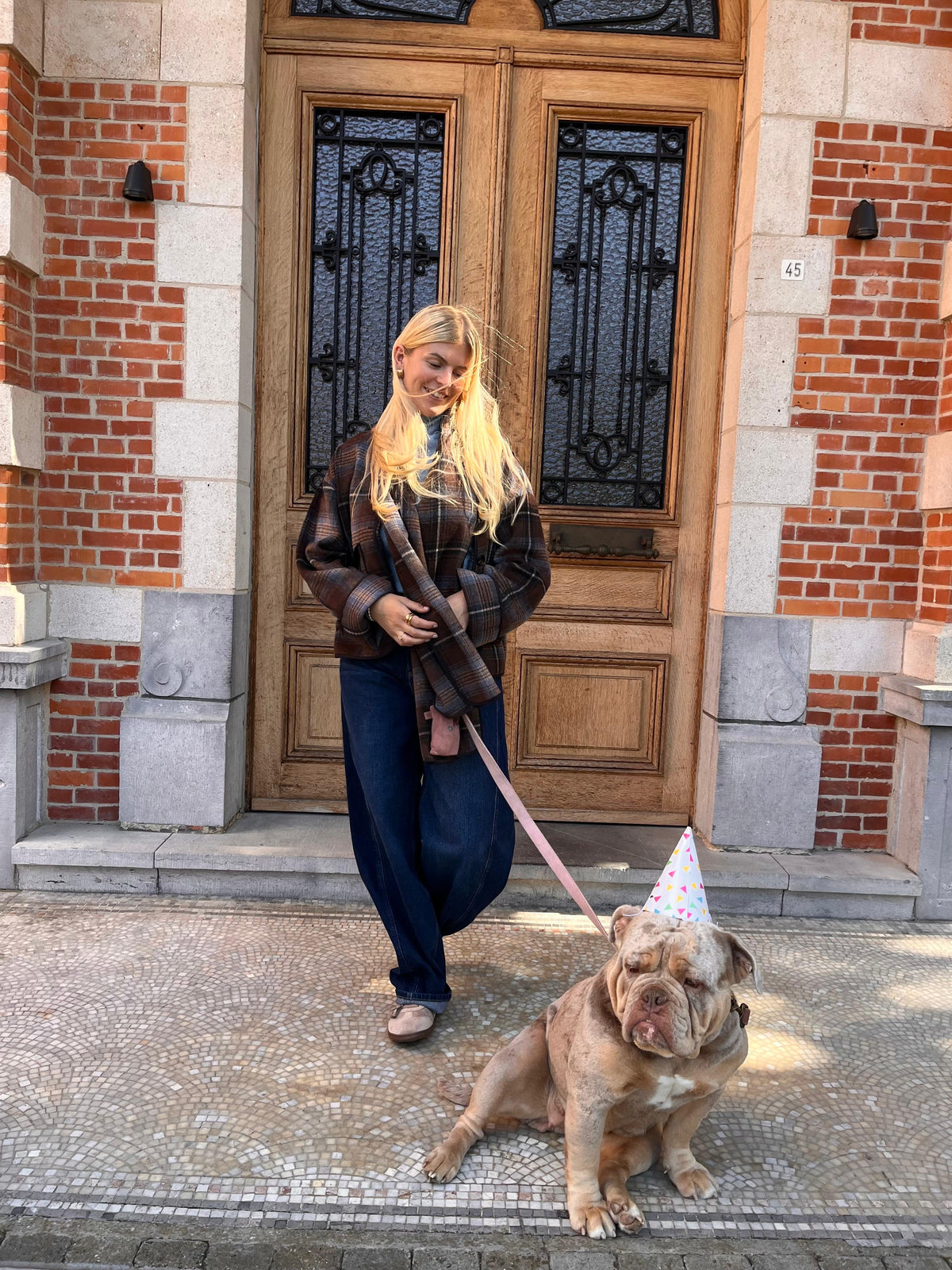 Yascalino scarf jacket geruit - YAS