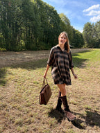 Rogers kariertes Kleid green - Les Soeurs