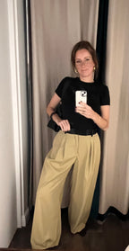 Stewart geplooide broek sand - Les Soeurs