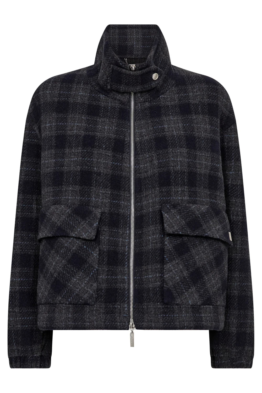Camille Check jacket navy - Mos Mosh