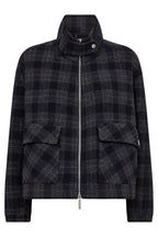 Camille Check jacket navy - Mos Mosh