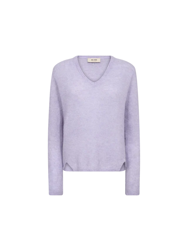 Mape Sophia V-neck knit violet - Mos Mosh