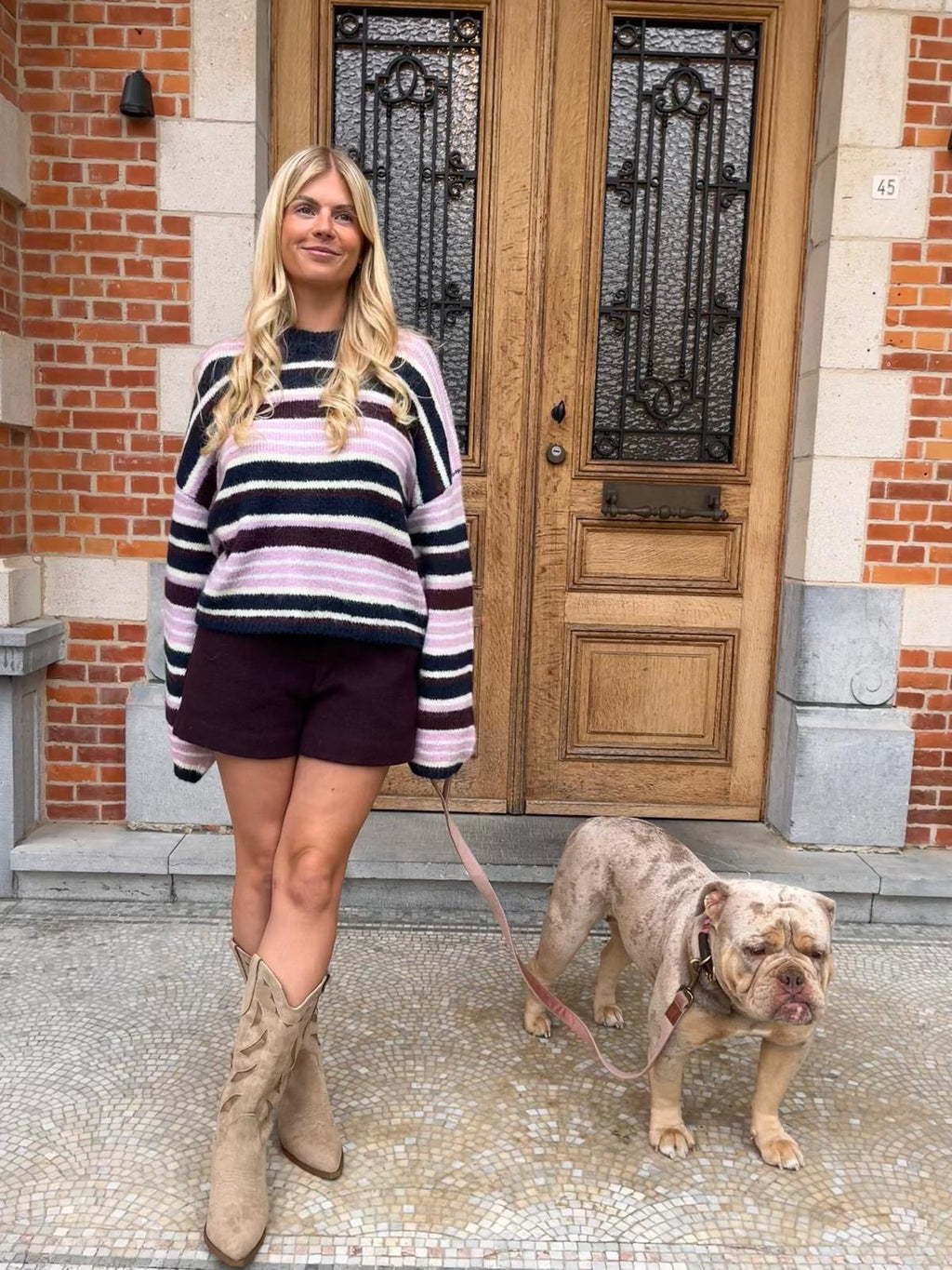 Lainey Pullover Streifen – Bearbeitet