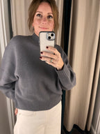 Monroe gebreide trui grey - Les Soeurs