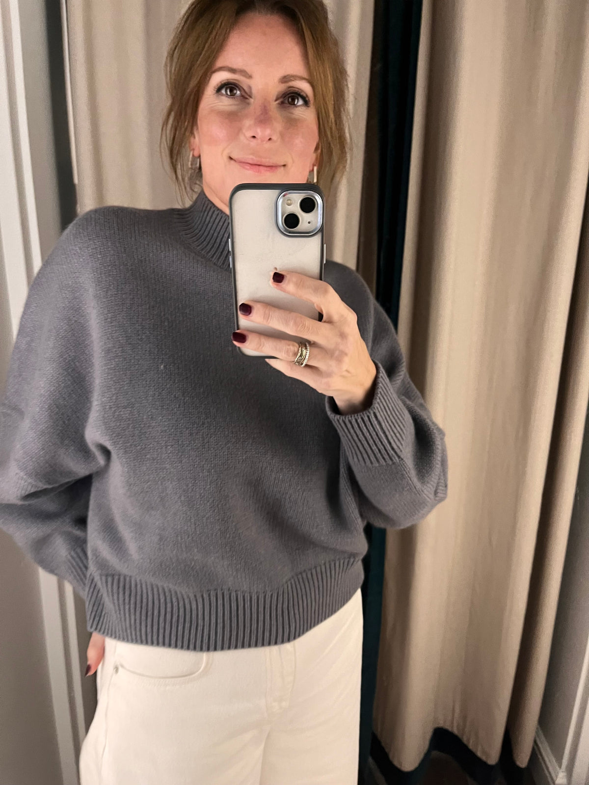 Monroe gebreide trui grey - Les Soeurs
