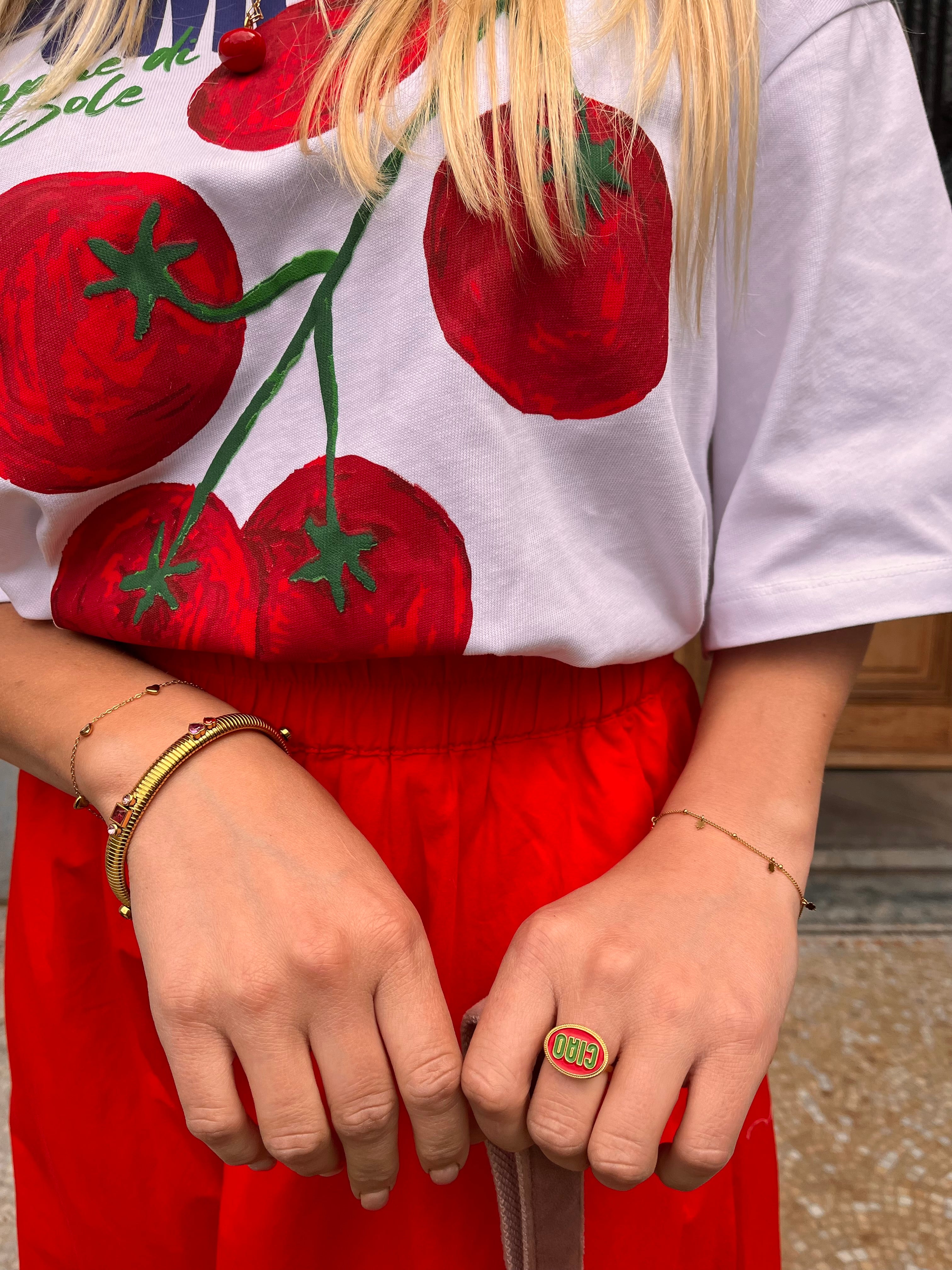 Ciao rode ring - My Jewellery