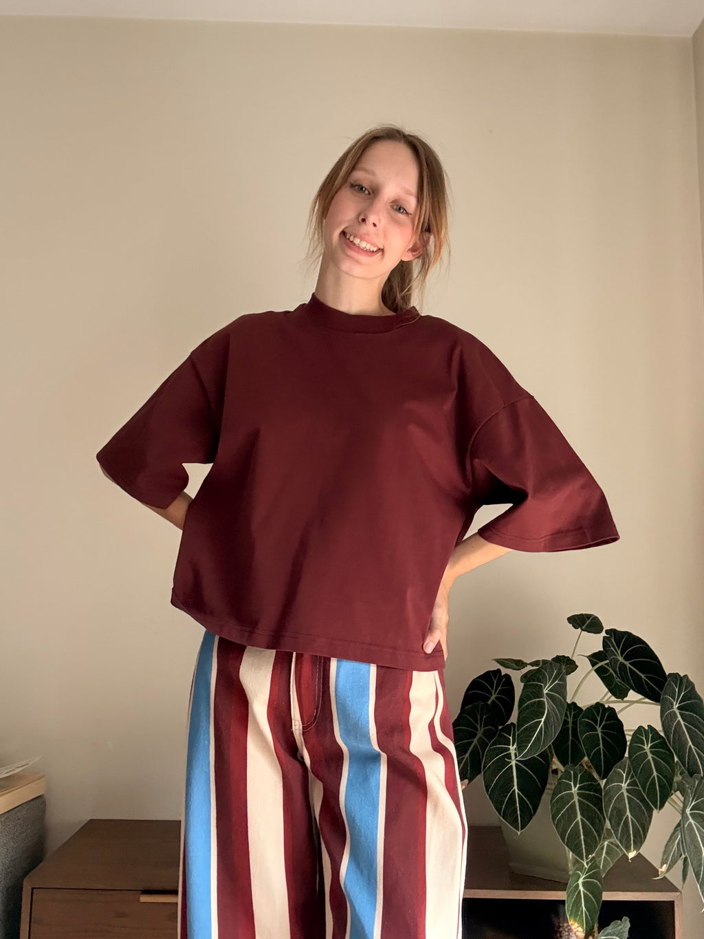 Tiara t-shirt new dark bordeaux - Les Soeurs