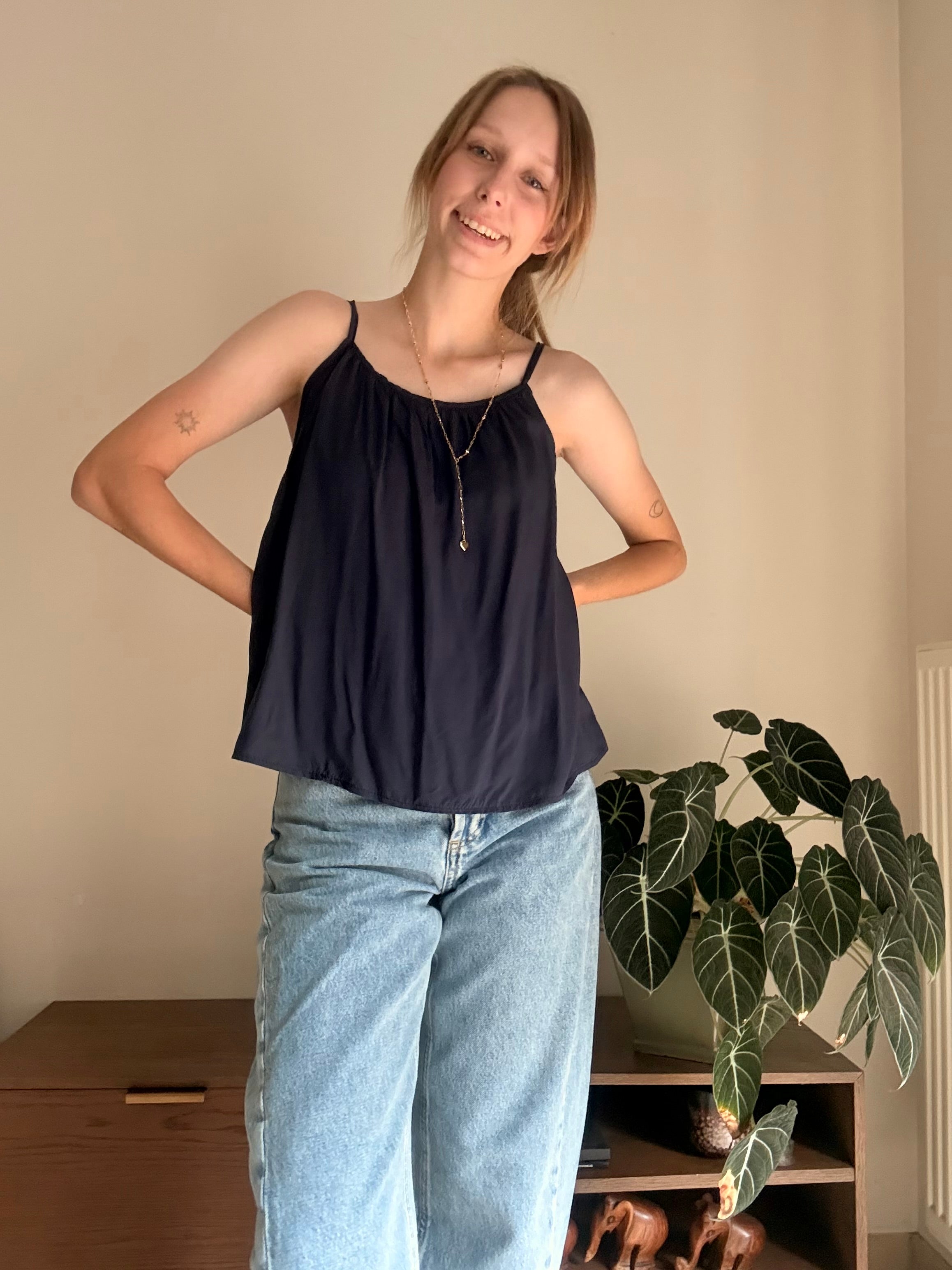 Meryl jeans mid blue - Les Soeurs