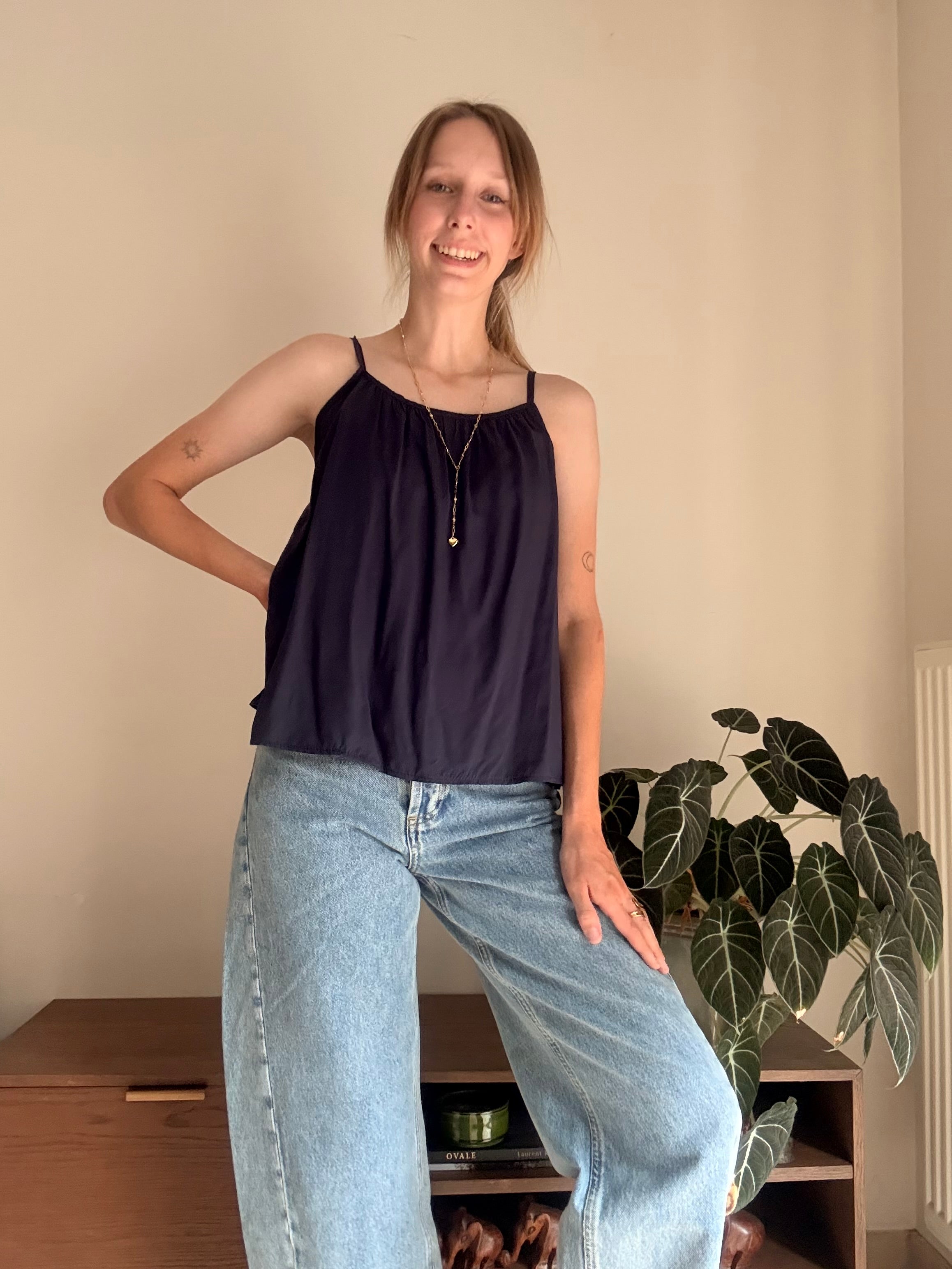 Meryl jeans mid blue - Les Soeurs