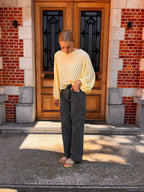 Monica lace blouse light yellow - Les Jumelles