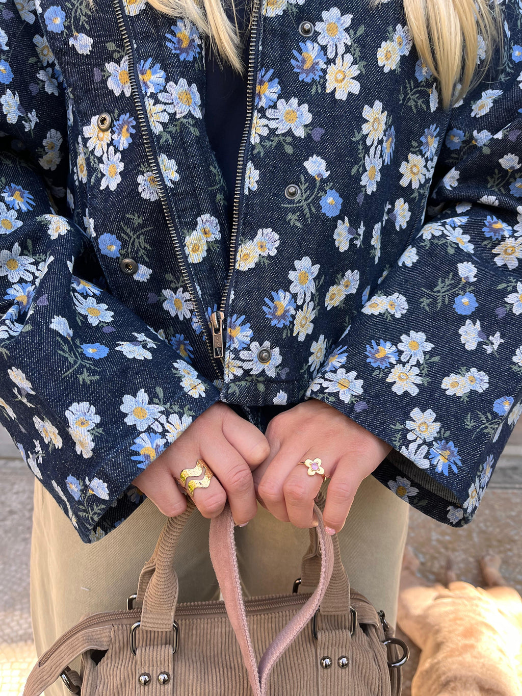 Porter Jacke mit Blumenmuster - Les Soeurs