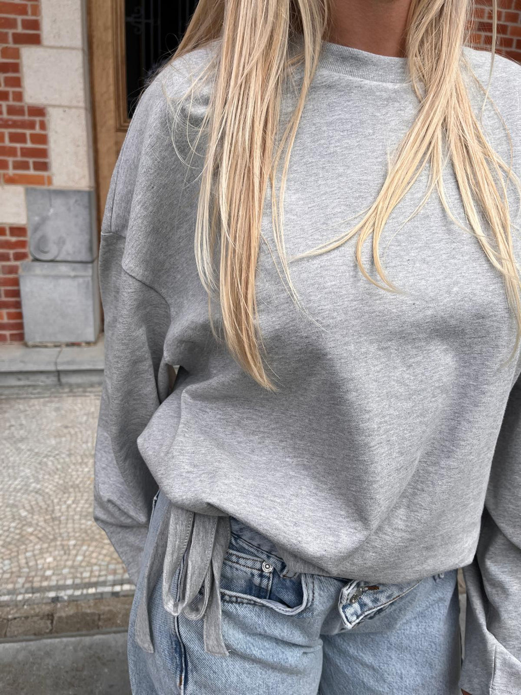 Ilse longsleeve grey melange - Edited