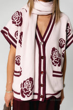 Margot sjaal blushing bride burgundy - Les Jumelles