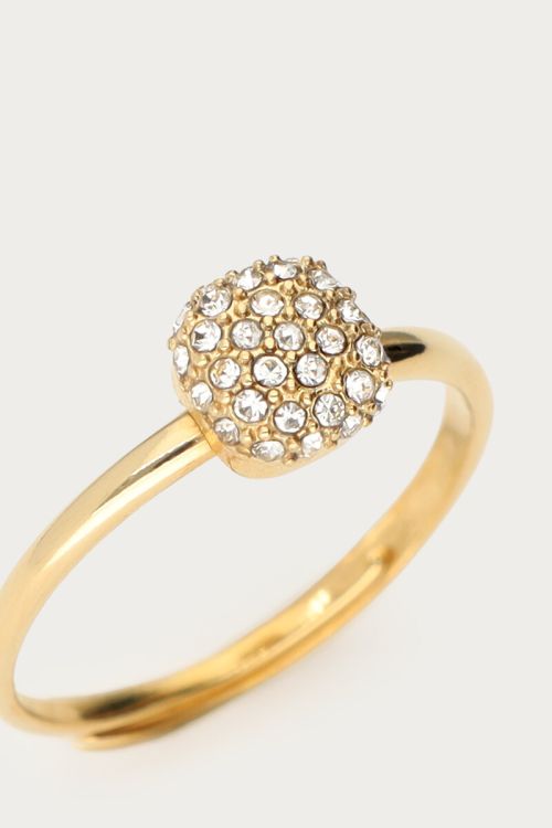 Love ring met grote strass steen - My jewellery