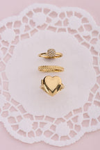 Love ring met grote strass steen - My jewellery