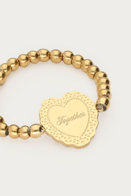 Love stretch ring hartje "Together" - My jewellery