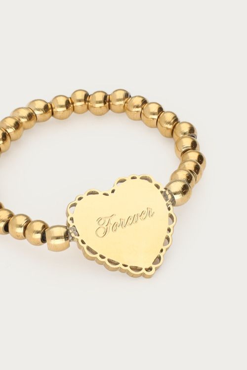 Love stretch ring hartje "Forever" - My jewellery