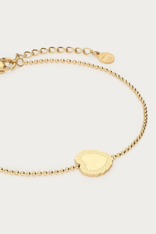 Love armband met hartvormige bedel - My jewellery