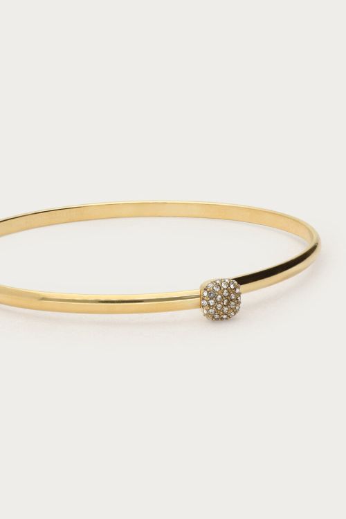 Love bangle met grote strass steen - My jewellery