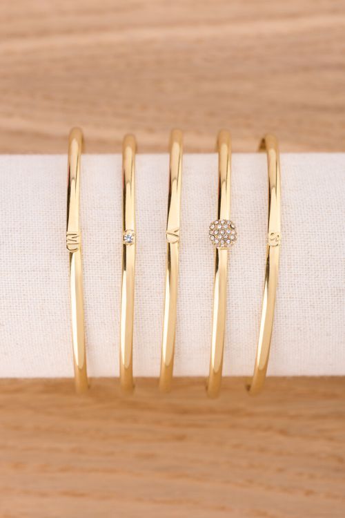 Love bangle met grote strass steen - My jewellery