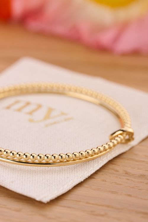 Love dubbele bangle met hartje - My jewellery