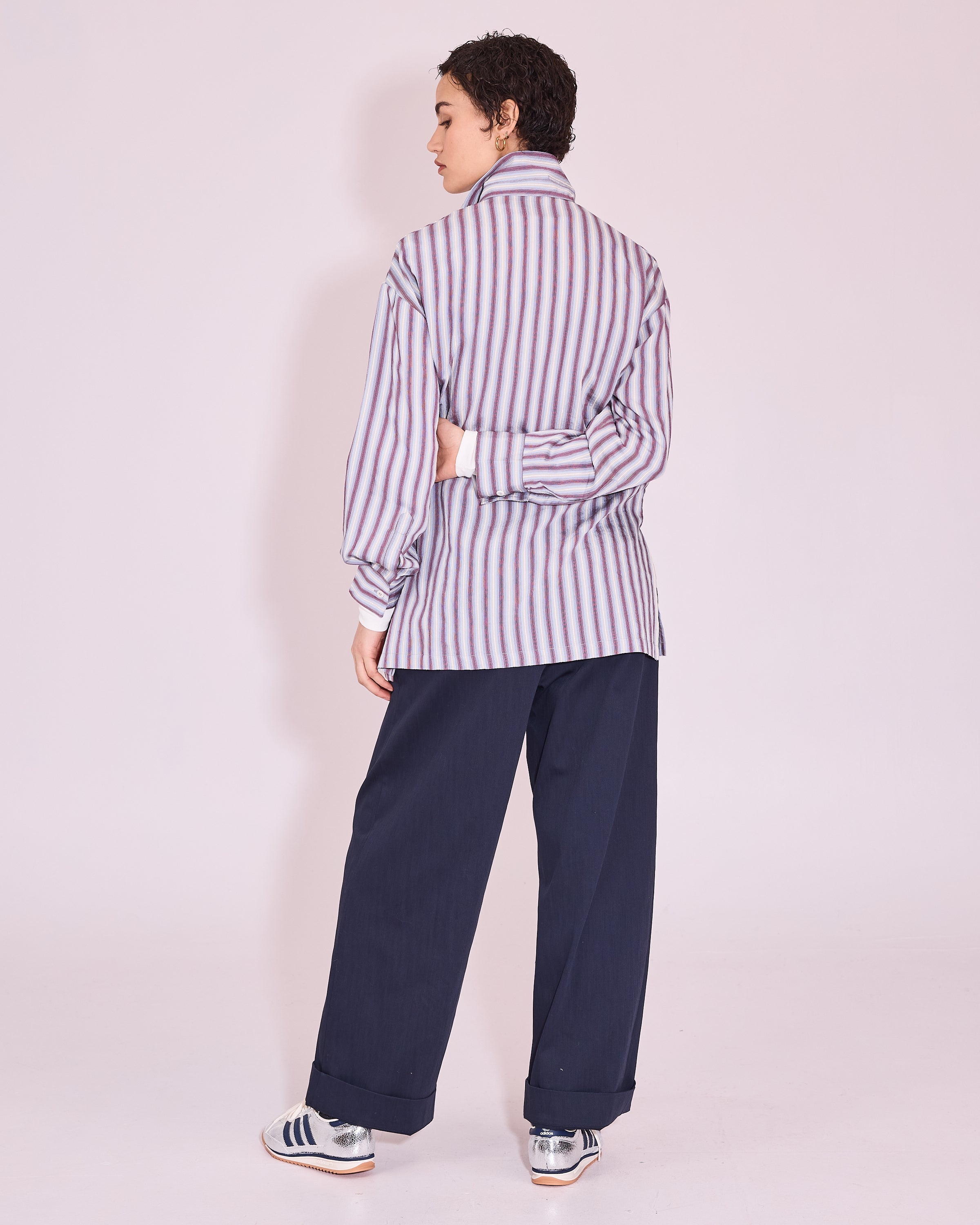 Jeanne hemd in burgundy, white, blue - Nathalie Vleeschouwer