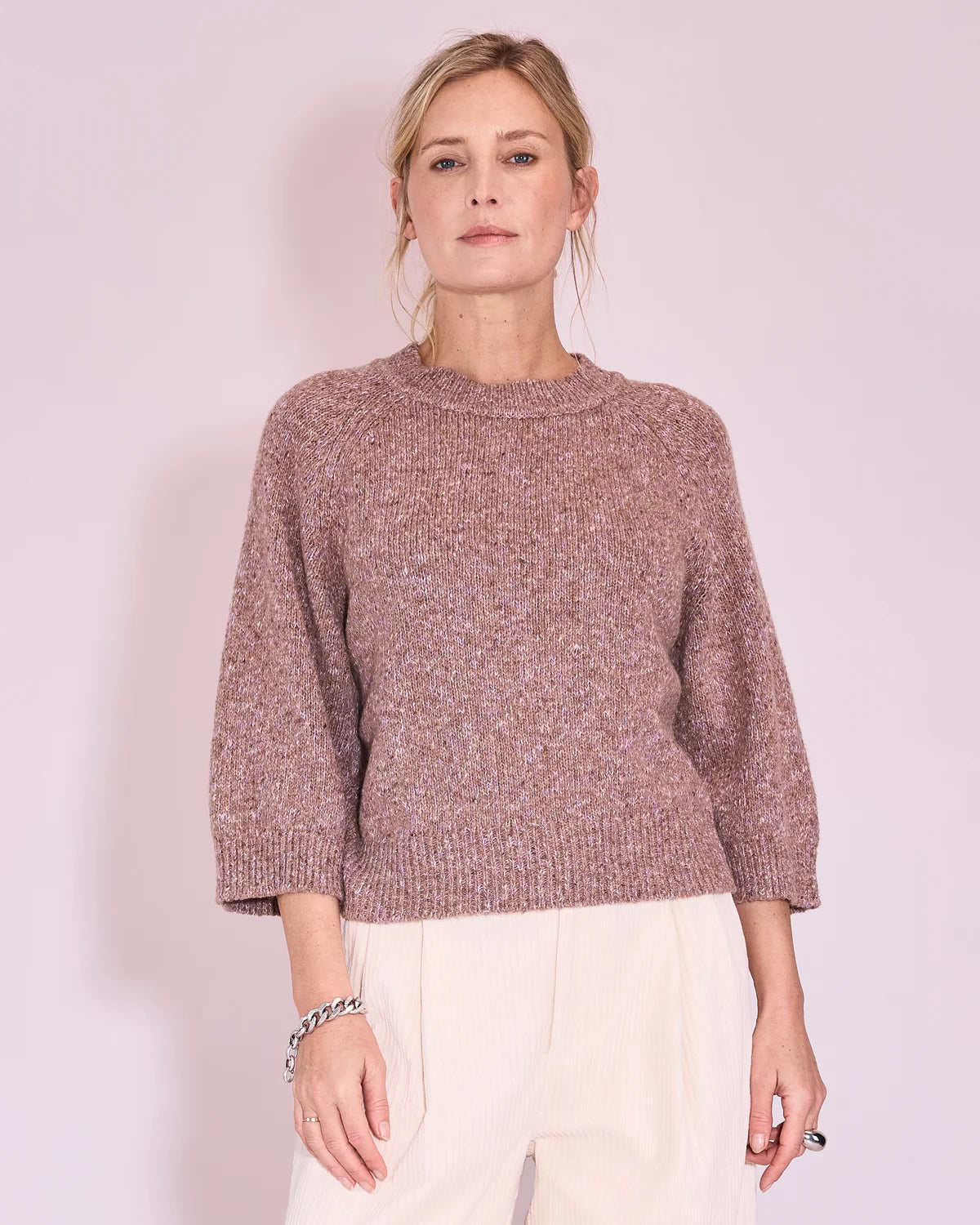 Jakarta trui in nomad/ pink lavender - Nathalie Vleeschouwer