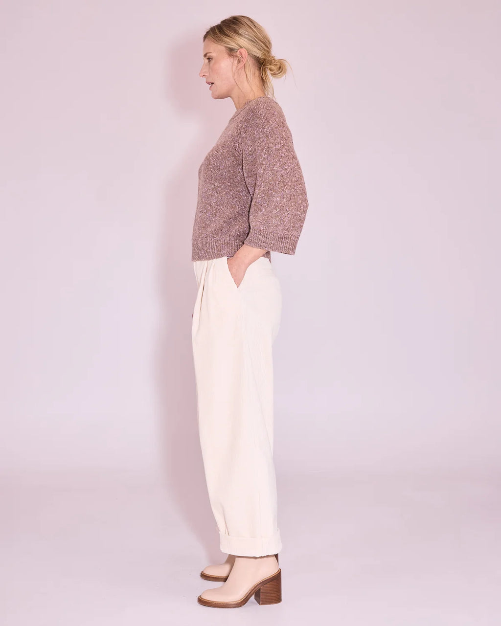 Jakarta trui in nomad/ pink lavender - Nathalie Vleeschouwer