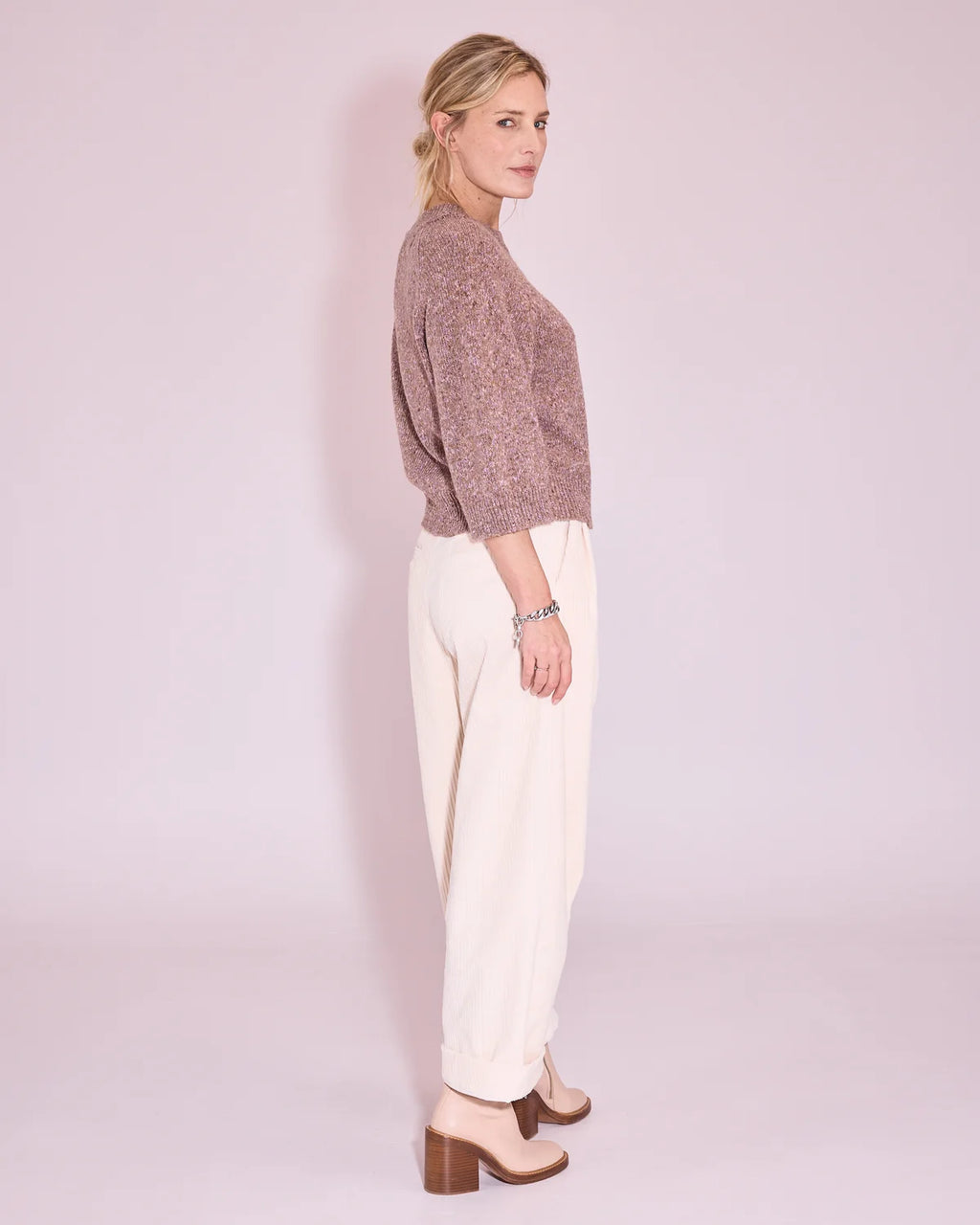 Jakarta trui in nomad/ pink lavender - Nathalie Vleeschouwer
