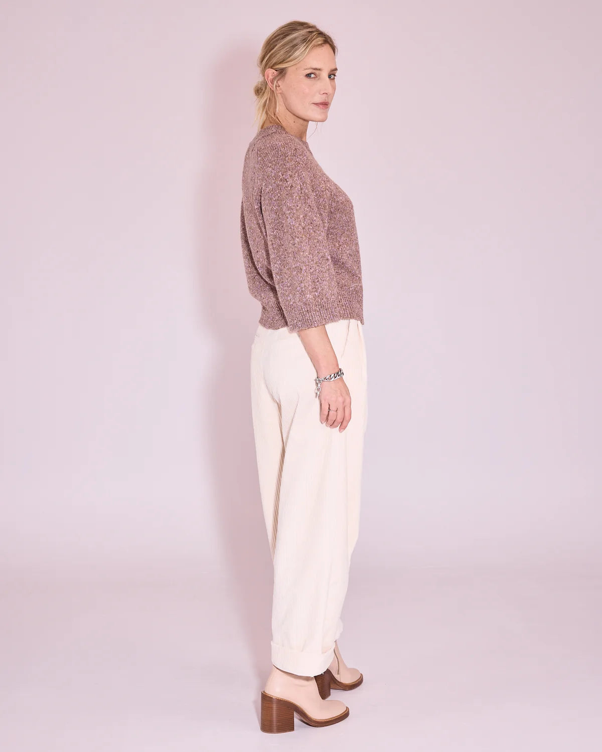 Jakarta trui in nomad/ pink lavender - Nathalie Vleeschouwer