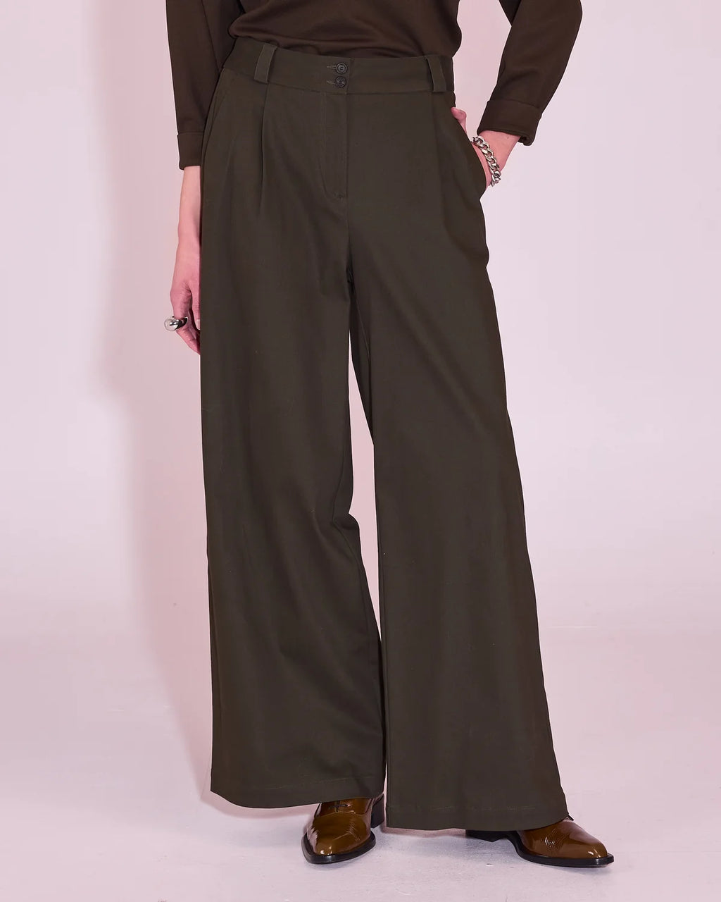 Zoella broek in winter moss - Nathalie Vleeschouwer