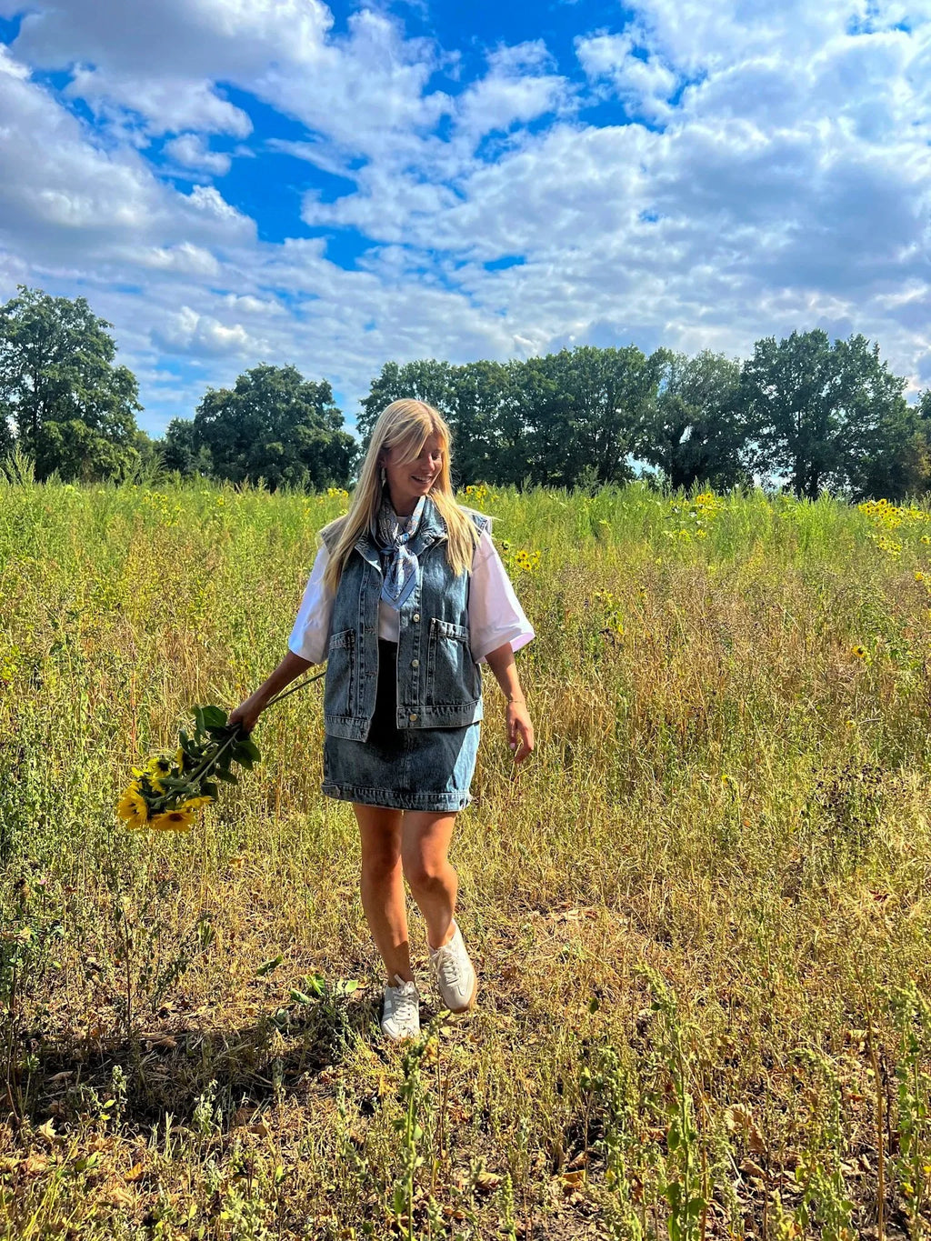 Meo mouwloos jeansvest - Les Soeurs