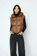 Kiara Tally down vest brown - Mos Mosh