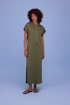 Denise jurk dark olive - Nathalie Vleeschouwer