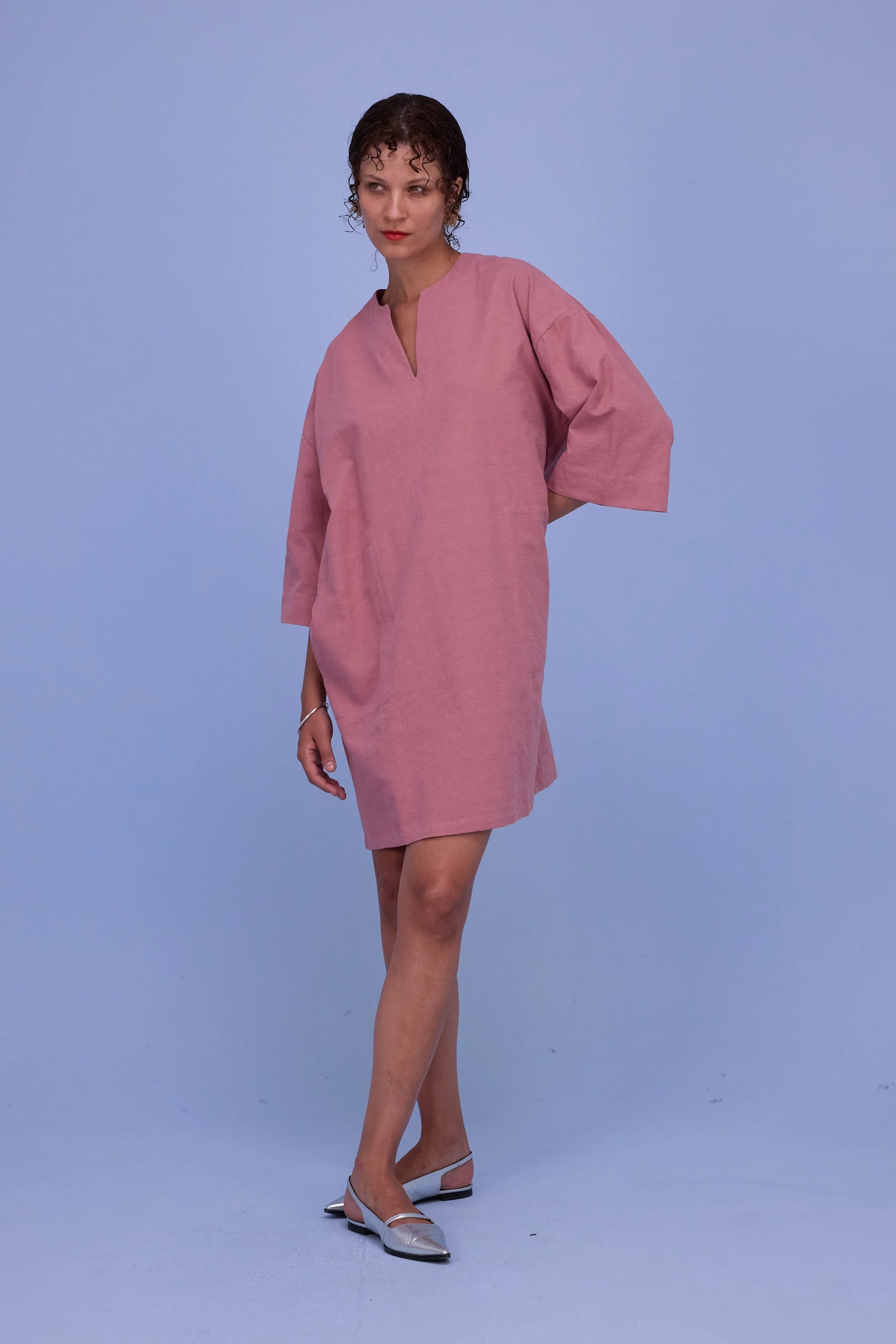 Harlow jurk old rose - Nathalie Vleeschouwer